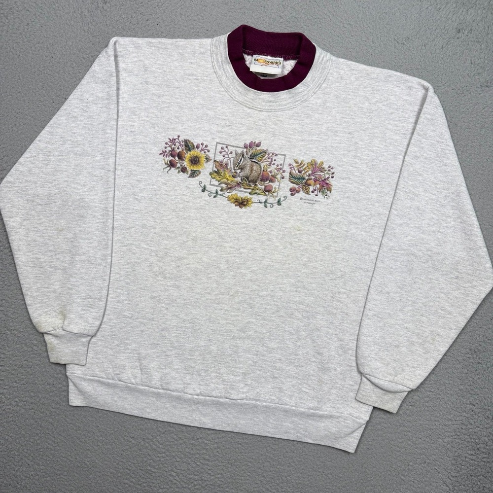 Vintage 90s Squirrel Animal Nature Crewneck Sweatshirt